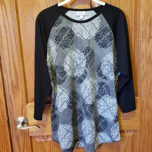 XL Lularoe Randy - Damask Print